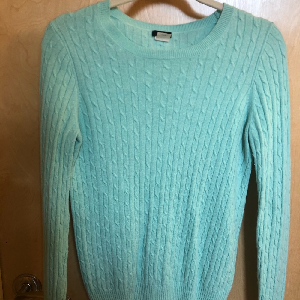 Cashmere blend cable knit sweater